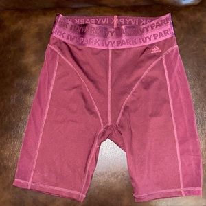 Ivy Park X Adidas maroon biker shorts